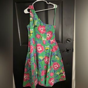 Talbots Green Floral  Dress